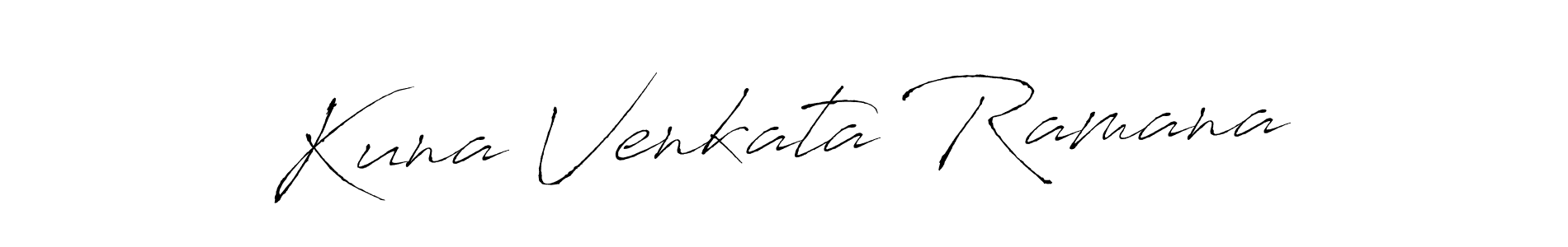 How to make Kuna Venkata Ramana name signature. Use Antro_Vectra style for creating short signs online. This is the latest handwritten sign. Kuna Venkata Ramana signature style 6 images and pictures png