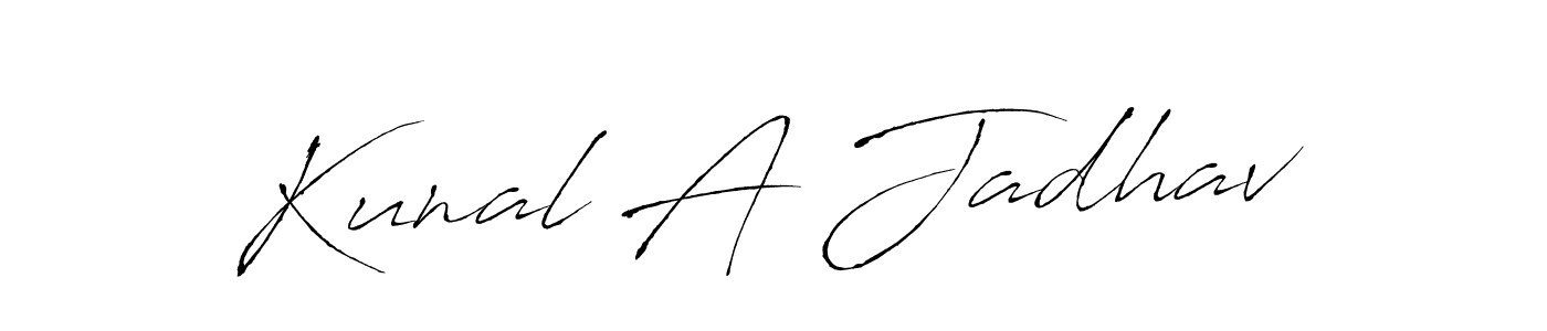 It looks lik you need a new signature style for name Kunal A Jadhav. Design unique handwritten (Antro_Vectra) signature with our free signature maker in just a few clicks. Kunal A Jadhav signature style 6 images and pictures png