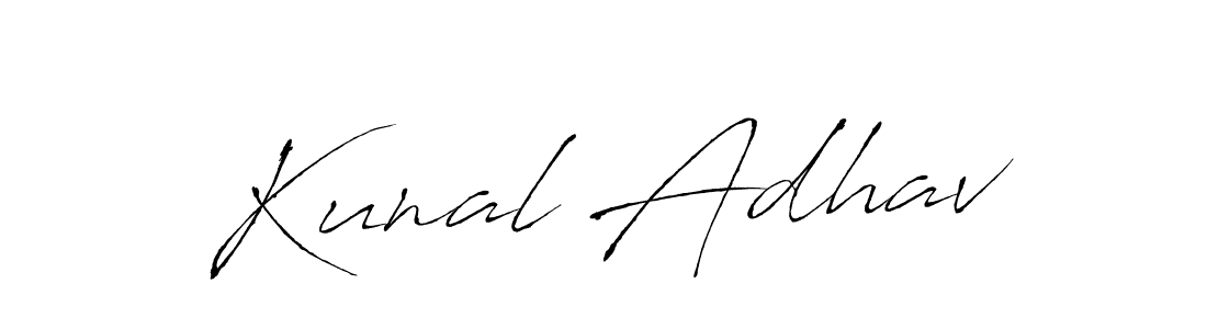 You should practise on your own different ways (Antro_Vectra) to write your name (Kunal Adhav) in signature. don't let someone else do it for you. Kunal Adhav signature style 6 images and pictures png