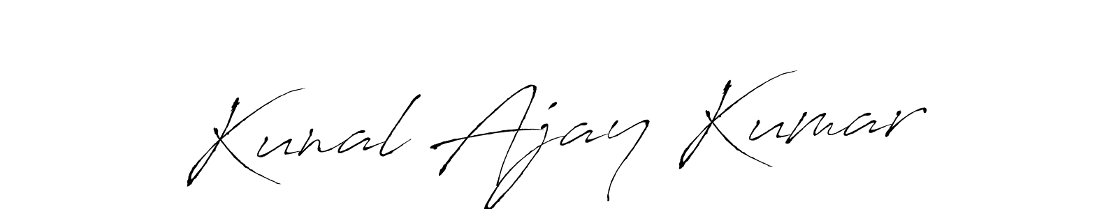 Make a beautiful signature design for name Kunal Ajay Kumar. With this signature (Antro_Vectra) style, you can create a handwritten signature for free. Kunal Ajay Kumar signature style 6 images and pictures png