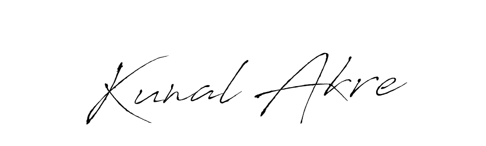 Make a beautiful signature design for name Kunal Akre. With this signature (Antro_Vectra) style, you can create a handwritten signature for free. Kunal Akre signature style 6 images and pictures png