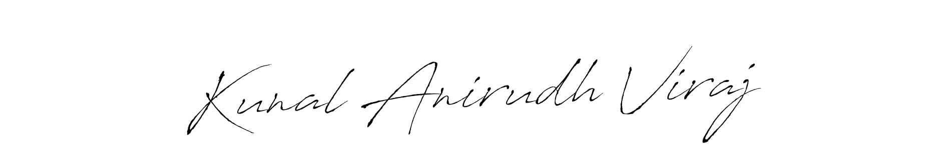 This is the best signature style for the Kunal Anirudh Viraj name. Also you like these signature font (Antro_Vectra). Mix name signature. Kunal Anirudh Viraj signature style 6 images and pictures png