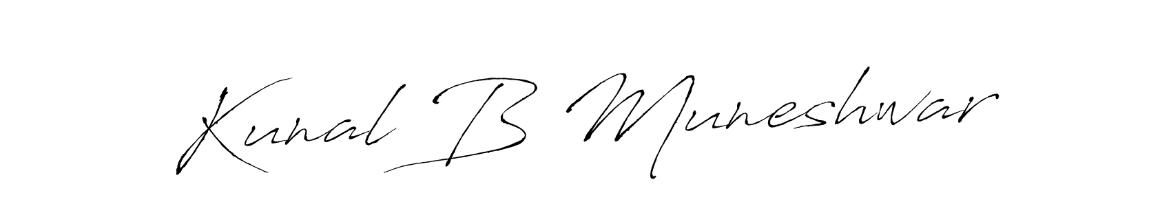 Use a signature maker to create a handwritten signature online. With this signature software, you can design (Antro_Vectra) your own signature for name Kunal B Muneshwar. Kunal B Muneshwar signature style 6 images and pictures png