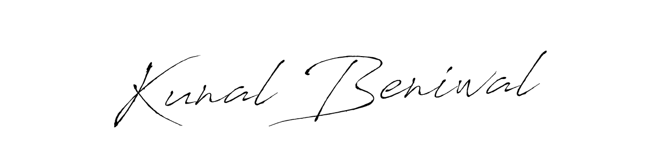 Create a beautiful signature design for name Kunal Beniwal. With this signature (Antro_Vectra) fonts, you can make a handwritten signature for free. Kunal Beniwal signature style 6 images and pictures png