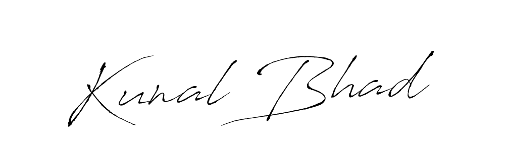 How to make Kunal Bhad name signature. Use Antro_Vectra style for creating short signs online. This is the latest handwritten sign. Kunal Bhad signature style 6 images and pictures png