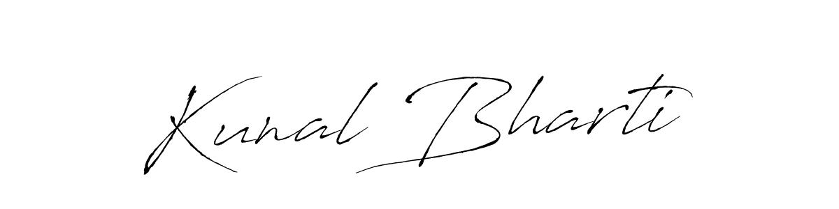 You should practise on your own different ways (Antro_Vectra) to write your name (Kunal Bharti) in signature. don't let someone else do it for you. Kunal Bharti signature style 6 images and pictures png