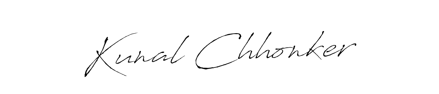 How to make Kunal Chhonker signature? Antro_Vectra is a professional autograph style. Create handwritten signature for Kunal Chhonker name. Kunal Chhonker signature style 6 images and pictures png