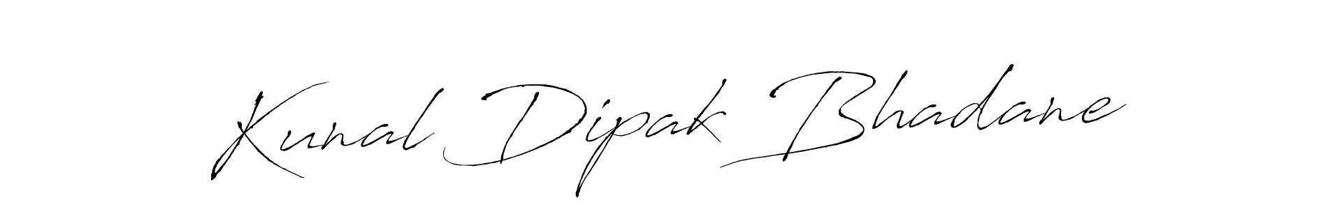 Kunal Dipak Bhadane stylish signature style. Best Handwritten Sign (Antro_Vectra) for my name. Handwritten Signature Collection Ideas for my name Kunal Dipak Bhadane. Kunal Dipak Bhadane signature style 6 images and pictures png