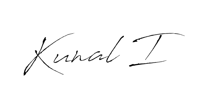 Similarly Antro_Vectra is the best handwritten signature design. Signature creator online .You can use it as an online autograph creator for name Kunal I. Kunal I signature style 6 images and pictures png