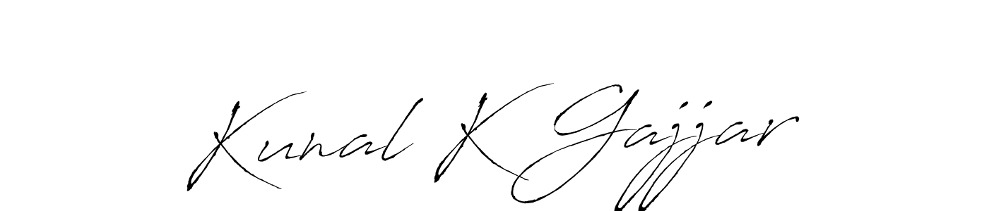 Also You can easily find your signature by using the search form. We will create Kunal K Gajjar name handwritten signature images for you free of cost using Antro_Vectra sign style. Kunal K Gajjar signature style 6 images and pictures png