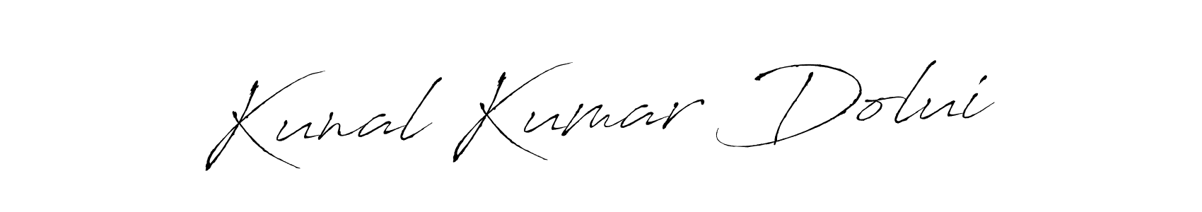 Antro_Vectra is a professional signature style that is perfect for those who want to add a touch of class to their signature. It is also a great choice for those who want to make their signature more unique. Get Kunal Kumar Dolui name to fancy signature for free. Kunal Kumar Dolui signature style 6 images and pictures png