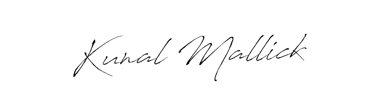 How to make Kunal Mallick name signature. Use Antro_Vectra style for creating short signs online. This is the latest handwritten sign. Kunal Mallick signature style 6 images and pictures png