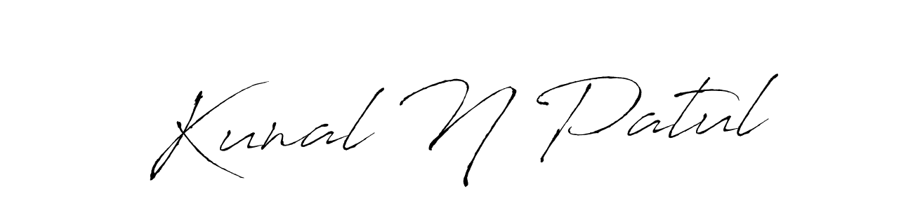 Kunal N Patul stylish signature style. Best Handwritten Sign (Antro_Vectra) for my name. Handwritten Signature Collection Ideas for my name Kunal N Patul. Kunal N Patul signature style 6 images and pictures png