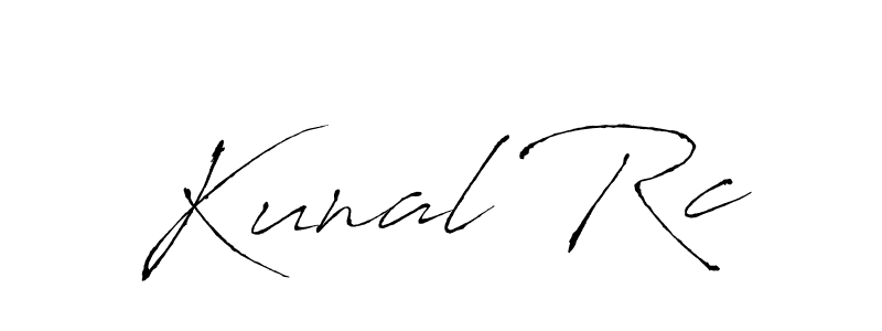 Design your own signature with our free online signature maker. With this signature software, you can create a handwritten (Antro_Vectra) signature for name Kunal Rc. Kunal Rc signature style 6 images and pictures png