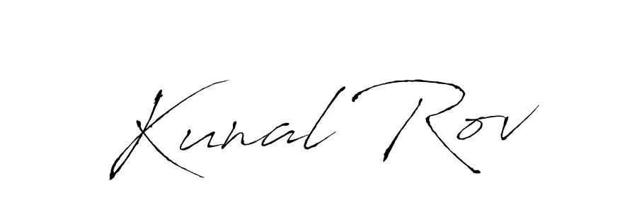 Make a beautiful signature design for name Kunal Rov. With this signature (Antro_Vectra) style, you can create a handwritten signature for free. Kunal Rov signature style 6 images and pictures png