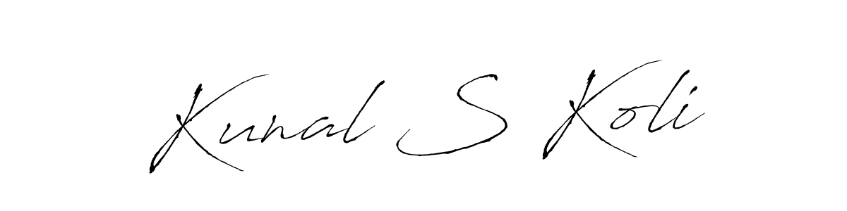 How to make Kunal S Koli signature? Antro_Vectra is a professional autograph style. Create handwritten signature for Kunal S Koli name. Kunal S Koli signature style 6 images and pictures png