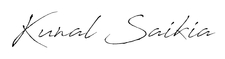 Discover how Kunal Saikia looks in an executive cursive font (Antro_Vectra). Perfect for legal documents, invoices, and certificates. Kunal Saikia signature style 6 images and pictures png