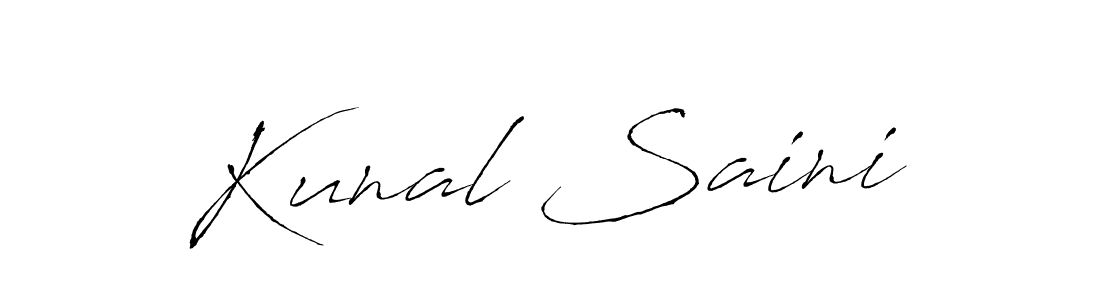 Make a beautiful signature design for name Kunal Saini. With this signature (Antro_Vectra) style, you can create a handwritten signature for free. Kunal Saini signature style 6 images and pictures png
