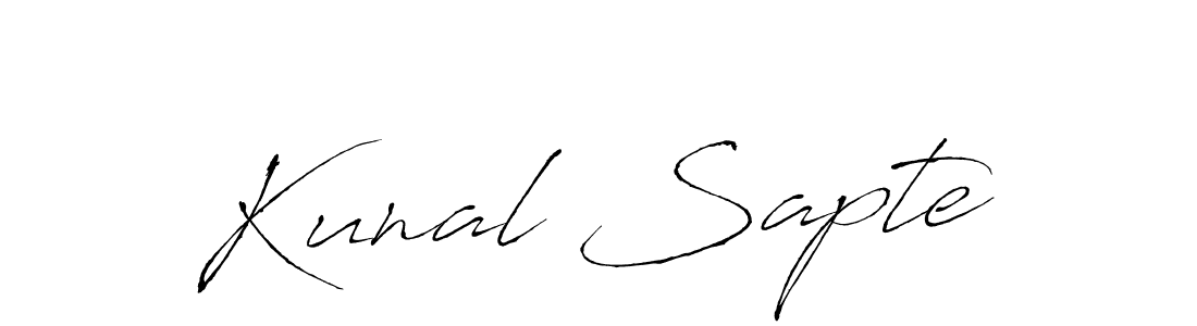 Similarly Antro_Vectra is the best handwritten signature design. Signature creator online .You can use it as an online autograph creator for name Kunal Sapte. Kunal Sapte signature style 6 images and pictures png