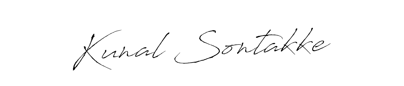 Design your own signature with our free online signature maker. With this signature software, you can create a handwritten (Antro_Vectra) signature for name Kunal Sontakke. Kunal Sontakke signature style 6 images and pictures png