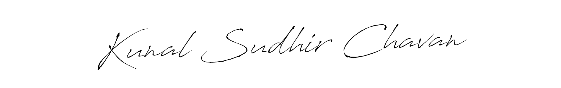 This is the best signature style for the Kunal Sudhir Chavan name. Also you like these signature font (Antro_Vectra). Mix name signature. Kunal Sudhir Chavan signature style 6 images and pictures png