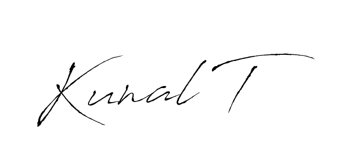 Use a signature maker to create a handwritten signature online. With this signature software, you can design (Antro_Vectra) your own signature for name Kunal T. Kunal T signature style 6 images and pictures png