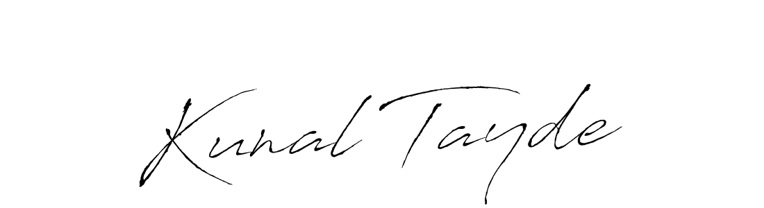 How to make Kunal Tayde name signature. Use Antro_Vectra style for creating short signs online. This is the latest handwritten sign. Kunal Tayde signature style 6 images and pictures png