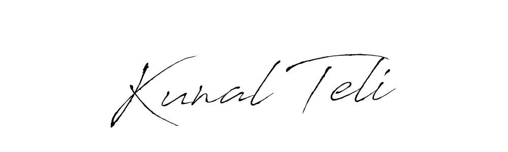 Create a beautiful signature design for name Kunal Teli. With this signature (Antro_Vectra) fonts, you can make a handwritten signature for free. Kunal Teli signature style 6 images and pictures png