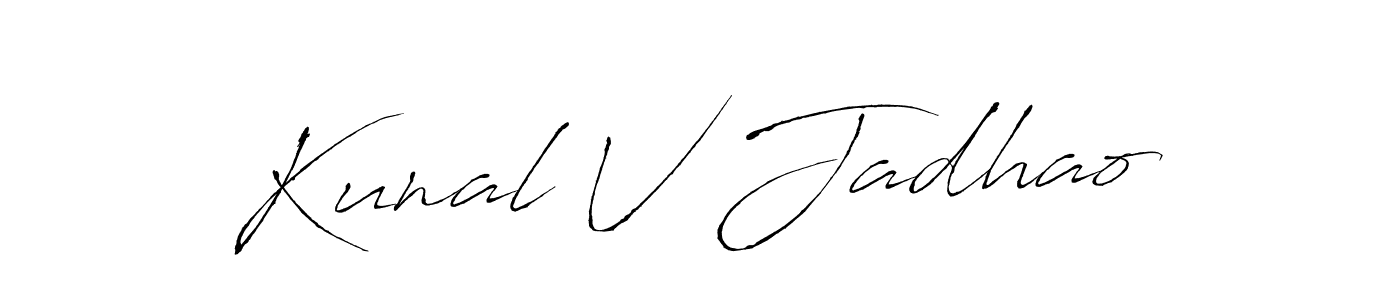 It looks lik you need a new signature style for name Kunal V Jadhao. Design unique handwritten (Antro_Vectra) signature with our free signature maker in just a few clicks. Kunal V Jadhao signature style 6 images and pictures png