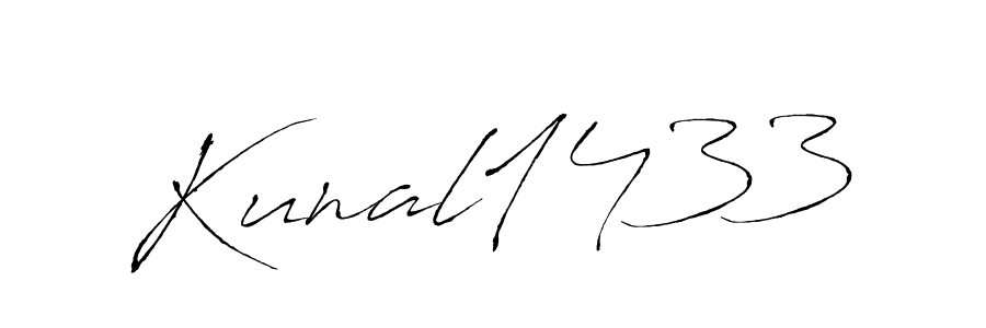 It looks lik you need a new signature style for name Kunal1433. Design unique handwritten (Antro_Vectra) signature with our free signature maker in just a few clicks. Kunal1433 signature style 6 images and pictures png