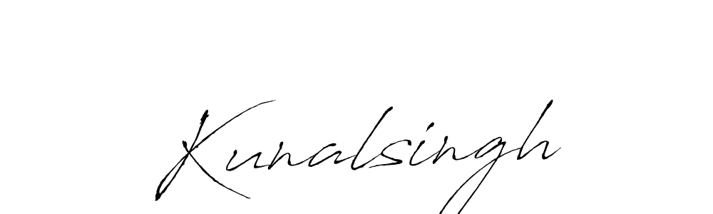 Use a signature maker to create a handwritten signature online. With this signature software, you can design (Antro_Vectra) your own signature for name Kunalsingh. Kunalsingh signature style 6 images and pictures png