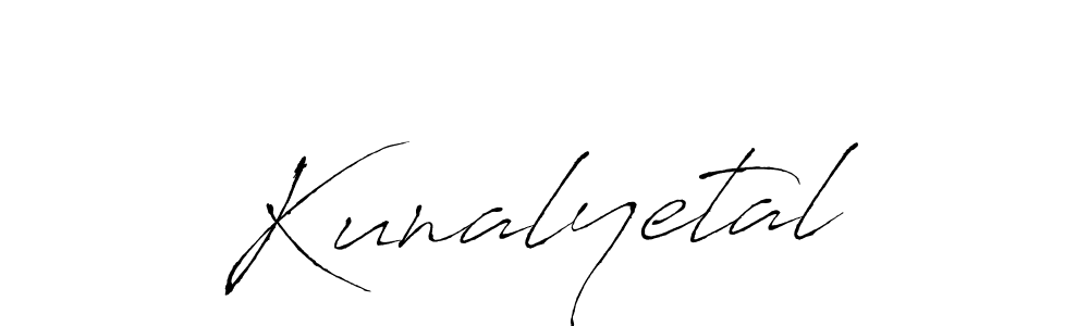 How to make Kunalyetal signature? Antro_Vectra is a professional autograph style. Create handwritten signature for Kunalyetal name. Kunalyetal signature style 6 images and pictures png