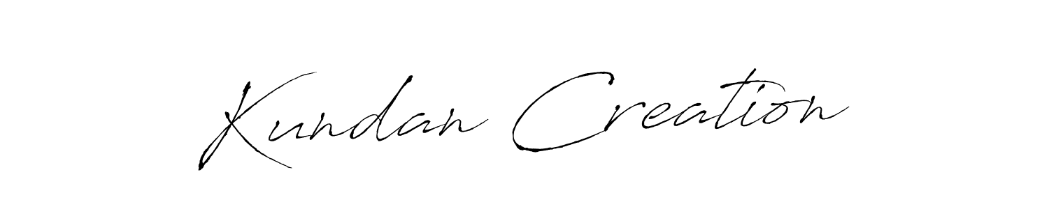 Similarly Antro_Vectra is the best handwritten signature design. Signature creator online .You can use it as an online autograph creator for name Kundan Creation. Kundan Creation signature style 6 images and pictures png