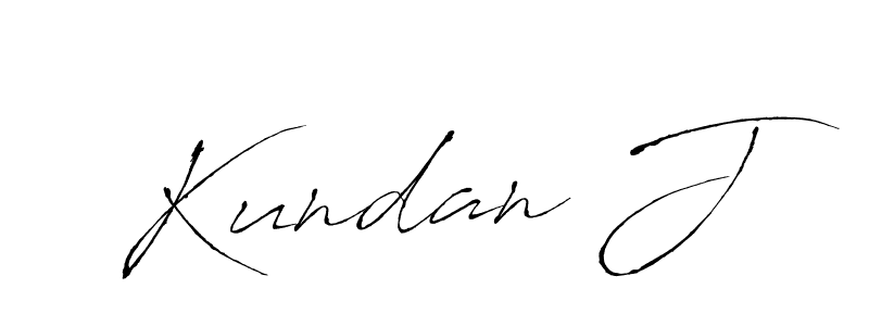 Make a beautiful signature design for name Kundan J. With this signature (Antro_Vectra) style, you can create a handwritten signature for free. Kundan J signature style 6 images and pictures png