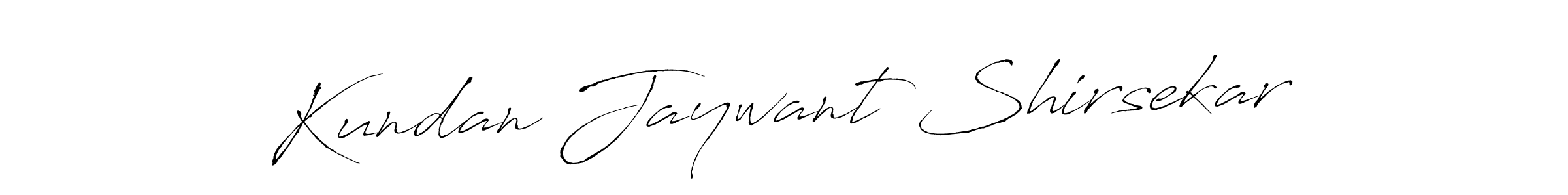 Create a beautiful signature design for name Kundan Jaywant Shirsekar. With this signature (Antro_Vectra) fonts, you can make a handwritten signature for free. Kundan Jaywant Shirsekar signature style 6 images and pictures png