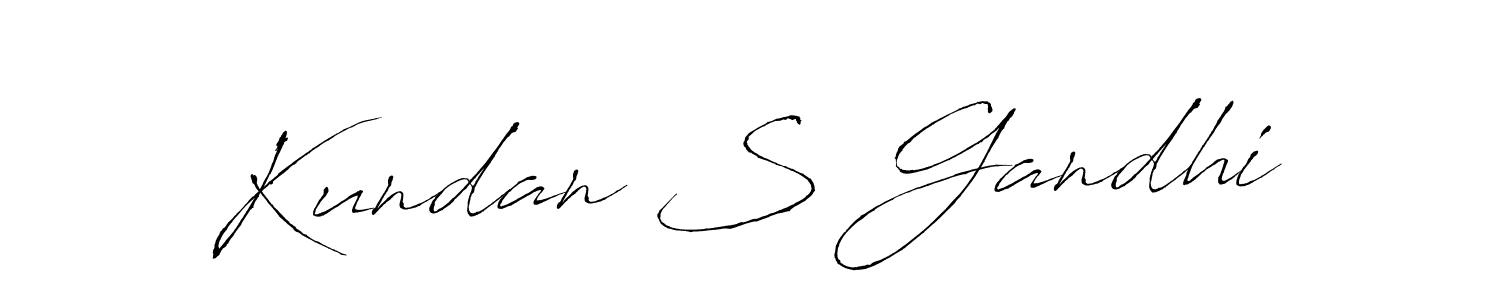 Create a beautiful signature design for name Kundan S Gandhi. With this signature (Antro_Vectra) fonts, you can make a handwritten signature for free. Kundan S Gandhi signature style 6 images and pictures png