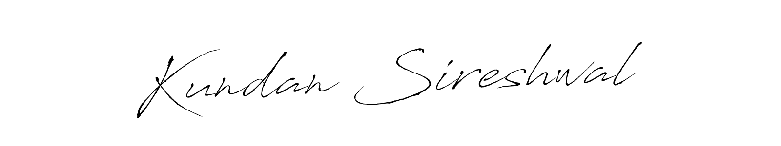 How to make Kundan Sireshwal name signature. Use Antro_Vectra style for creating short signs online. This is the latest handwritten sign. Kundan Sireshwal signature style 6 images and pictures png