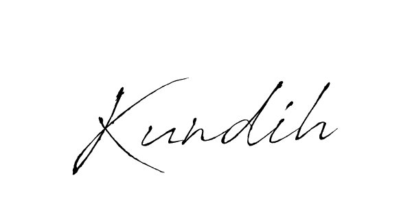 Use a signature maker to create a handwritten signature online. With this signature software, you can design (Antro_Vectra) your own signature for name Kundih. Kundih signature style 6 images and pictures png
