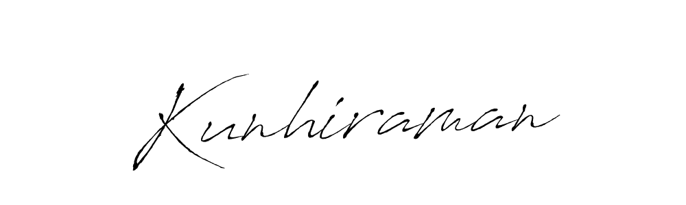 You should practise on your own different ways (Antro_Vectra) to write your name (Kunhiraman) in signature. don't let someone else do it for you. Kunhiraman signature style 6 images and pictures png