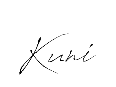 How to make Kuni signature? Antro_Vectra is a professional autograph style. Create handwritten signature for Kuni name. Kuni signature style 6 images and pictures png