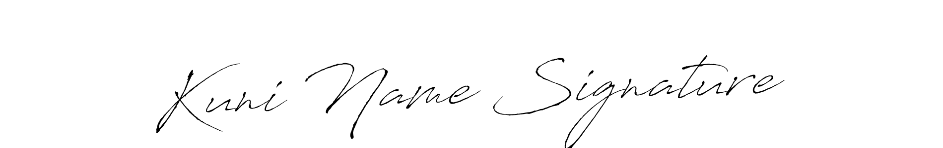 Make a beautiful signature design for name Kuni Name Signature. With this signature (Antro_Vectra) style, you can create a handwritten signature for free. Kuni Name Signature signature style 6 images and pictures png