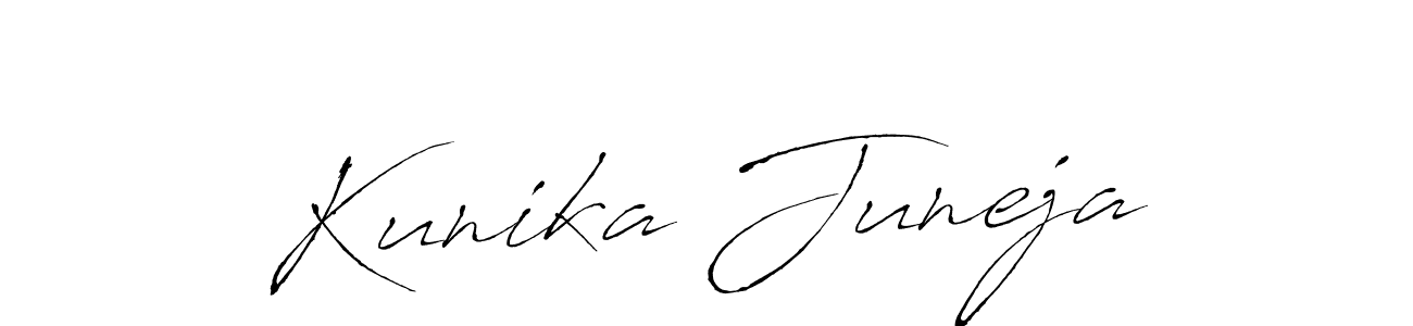 Make a short Kunika Juneja signature style. Manage your documents anywhere anytime using Antro_Vectra. Create and add eSignatures, submit forms, share and send files easily. Kunika Juneja signature style 6 images and pictures png