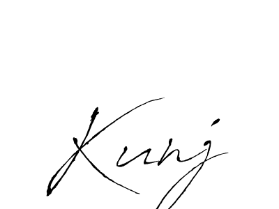 How to make Kunj name signature. Use Antro_Vectra style for creating short signs online. This is the latest handwritten sign. Kunj signature style 6 images and pictures png