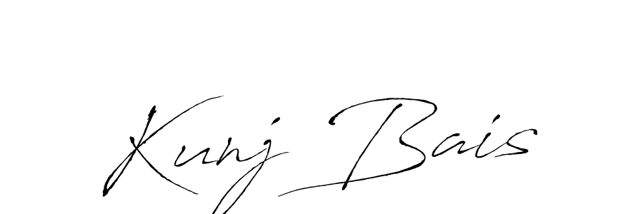 Create a beautiful signature design for name Kunj Bais. With this signature (Antro_Vectra) fonts, you can make a handwritten signature for free. Kunj Bais signature style 6 images and pictures png