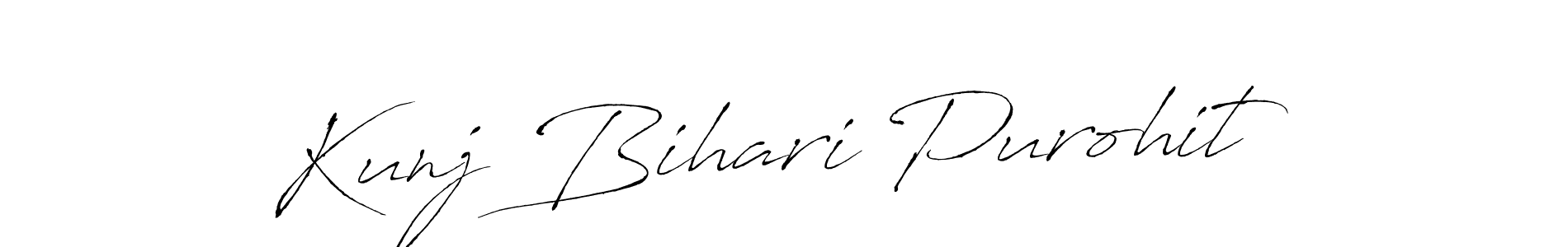 It looks lik you need a new signature style for name Kunj Bihari Purohit. Design unique handwritten (Antro_Vectra) signature with our free signature maker in just a few clicks. Kunj Bihari Purohit signature style 6 images and pictures png