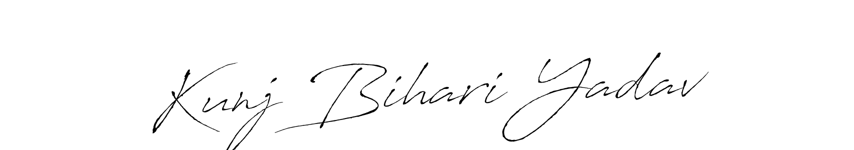 Also we have Kunj Bihari Yadav name is the best signature style. Create professional handwritten signature collection using Antro_Vectra autograph style. Kunj Bihari Yadav signature style 6 images and pictures png