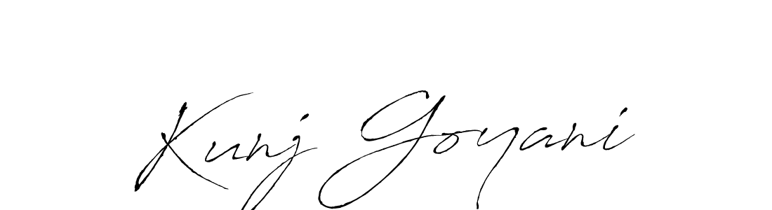 You can use this online signature creator to create a handwritten signature for the name Kunj Goyani. This is the best online autograph maker. Kunj Goyani signature style 6 images and pictures png