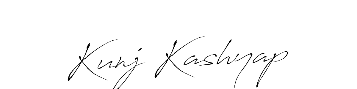 Also we have Kunj Kashyap name is the best signature style. Create professional handwritten signature collection using Antro_Vectra autograph style. Kunj Kashyap signature style 6 images and pictures png