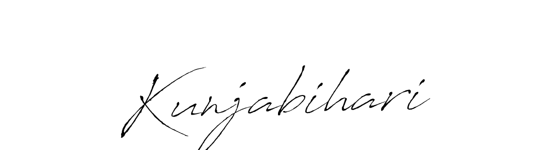 How to make Kunjabihari name signature. Use Antro_Vectra style for creating short signs online. This is the latest handwritten sign. Kunjabihari signature style 6 images and pictures png