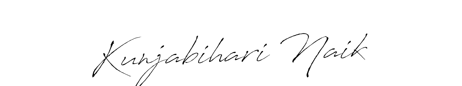 How to make Kunjabihari Naik name signature. Use Antro_Vectra style for creating short signs online. This is the latest handwritten sign. Kunjabihari Naik signature style 6 images and pictures png
